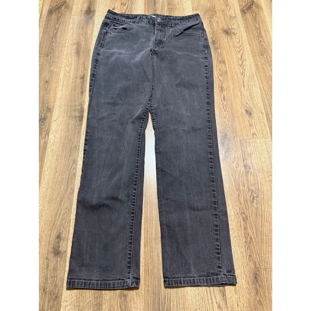 Bandolino Blu Jeans Womens Size 10 Black Mandie Classic Fit Straight Leg Stretch